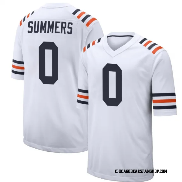 Men's Ty Summers Chicago Bears Game White Alternate Classic Jersey