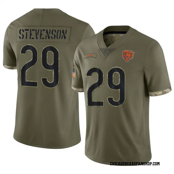 Men's Tyrique Stevenson Chicago Bears Limited Olive 2022 Salute To Service Jersey