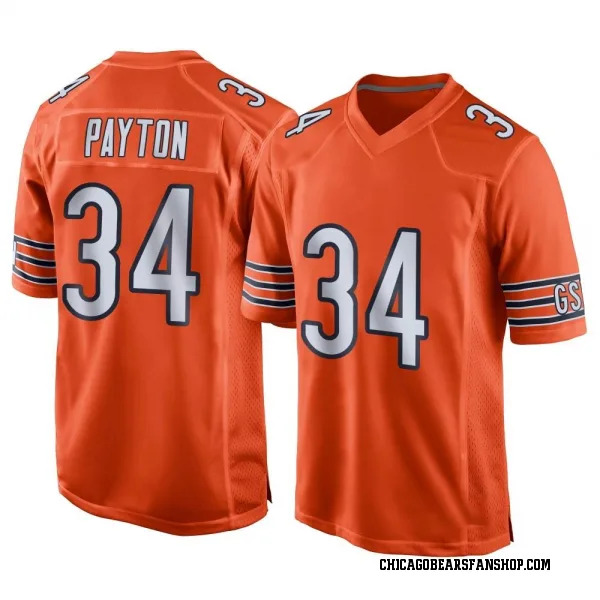 Men's Walter Payton Chicago Bears Game Orange Alternate Jersey