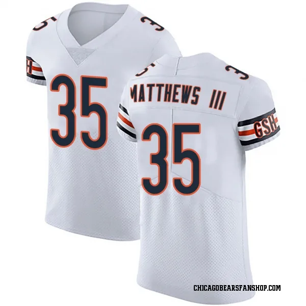 Men's Wayne Matthews III Chicago Bears Elite White Vapor Untouchable Jersey