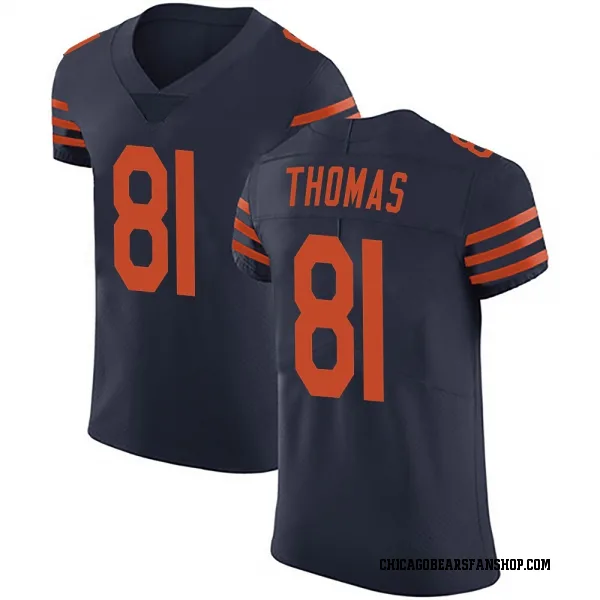 Men's Zavion Thomas Chicago Bears Elite Navy Blue Alternate Vapor Untouchable Jersey
