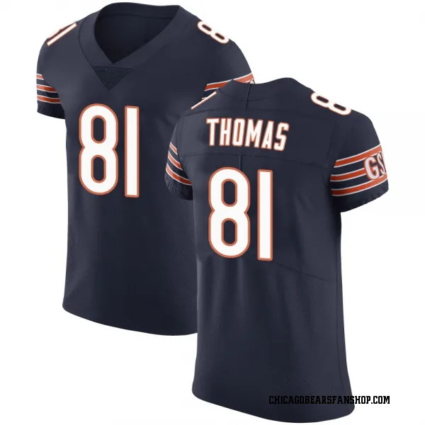 Men's Zavion Thomas Chicago Bears Elite Navy Team Color Vapor Untouchable Jersey