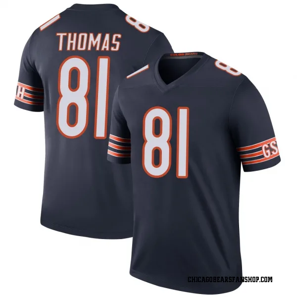 Men's Zavion Thomas Chicago Bears Legend Navy Color Rush Jersey