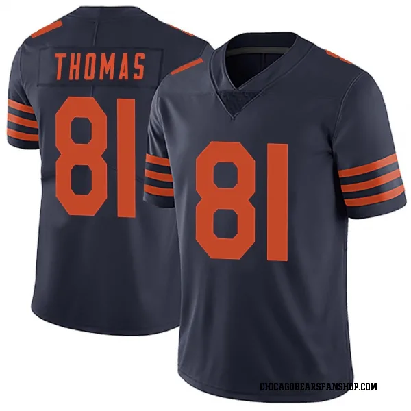 Men's Zavion Thomas Chicago Bears Limited Navy Blue Alternate Vapor Untouchable Jersey
