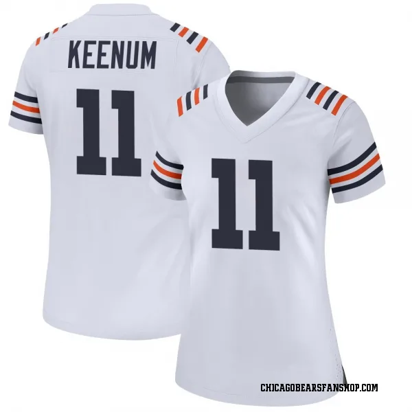 Women's Case Keenum Chicago Bears Game White Alternate Classic Jersey