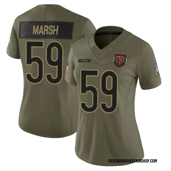 Women's Cassius Marsh Chicago Bears Limited Olive 2025 Salute to Service Jersey