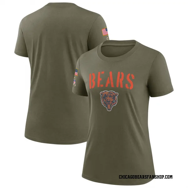 Women's Chicago Bears Legend Olive 2022 Salute To Service T-Shirt