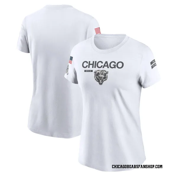 Women's Chicago Bears Legend White 2024 Salute To Service Performance T-Shirt