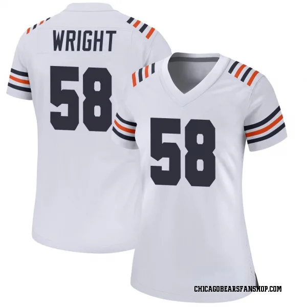 Women's Darnell Wright Chicago Bears Game White Alternate Classic Jersey