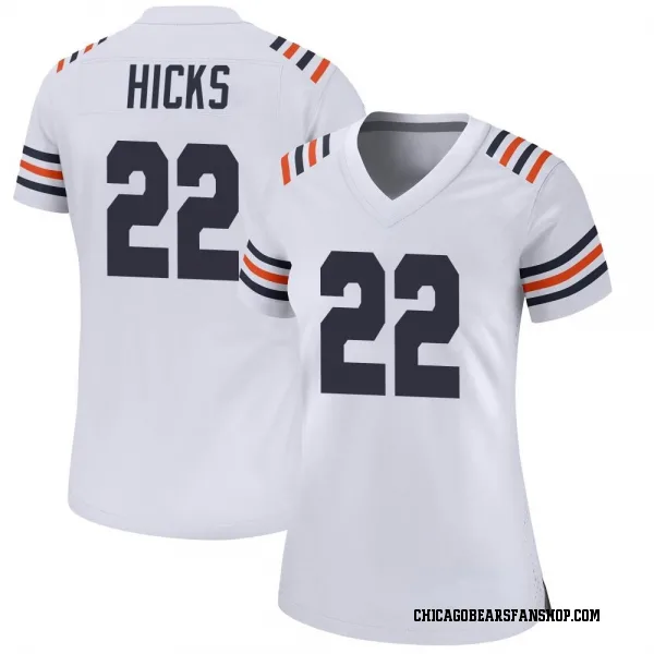 Women's Elijah Hicks Chicago Bears Game White Alternate Classic Jersey