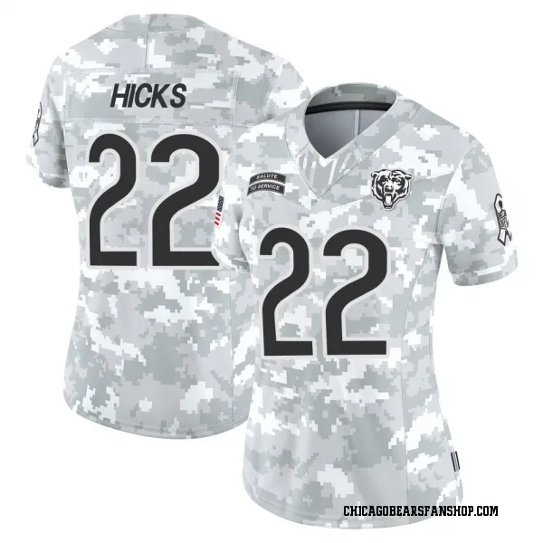 Women's Elijah Hicks Chicago Bears Limited Arctic Camo 2024 Salute to Service Jersey