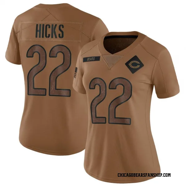 Women's Elijah Hicks Chicago Bears Limited Brown 2023 Salute To Service Jersey