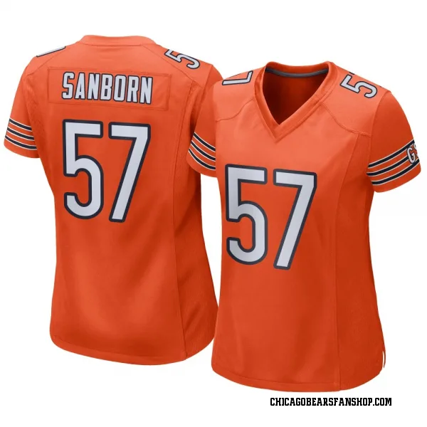 Women's Jack Sanborn Chicago Bears Game Orange Alternate Jersey