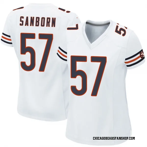Women's Jack Sanborn Chicago Bears Game White Jersey