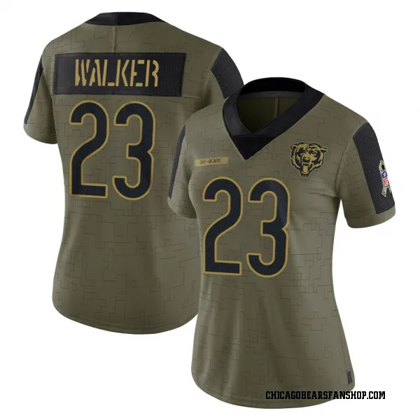 Women's Jeremiah Walker Chicago Bears Limited Olive 2021 Salute To Service Jersey