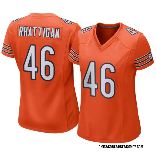 Women's Jon Rhattigan Chicago Bears Game Orange Alternate Jersey