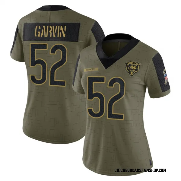Women's Jonathan Garvin Chicago Bears Limited Olive 2021 Salute To Service Jersey