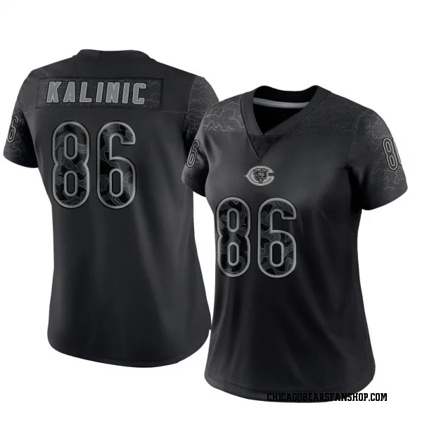 Women's Nikola Kalinic Chicago Bears Limited Black Reflective Jersey