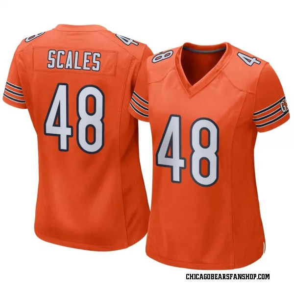 Women's Patrick Scales Chicago Bears Game Orange Alternate Jersey
