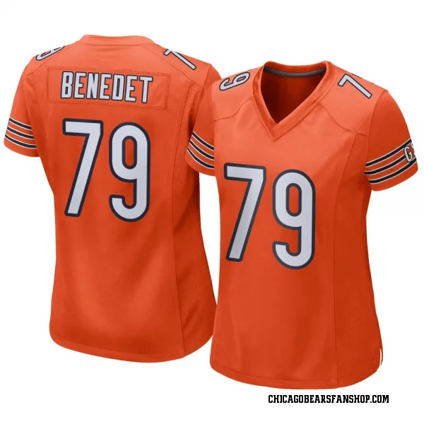 Women's Theo Benedet Chicago Bears Game Orange Alternate Jersey