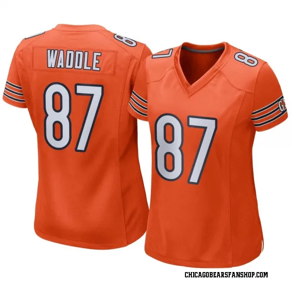 Women's Tom Waddle Chicago Bears Game Orange Alternate Jersey