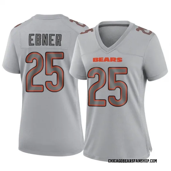 Women's Trestan Ebner Chicago Bears Game Gray Atmosphere Fashion Jersey