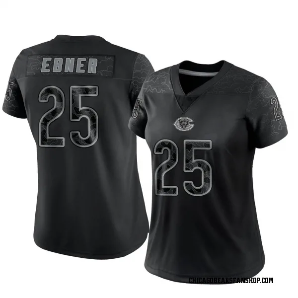 Women's Trestan Ebner Chicago Bears Limited Black Reflective Jersey