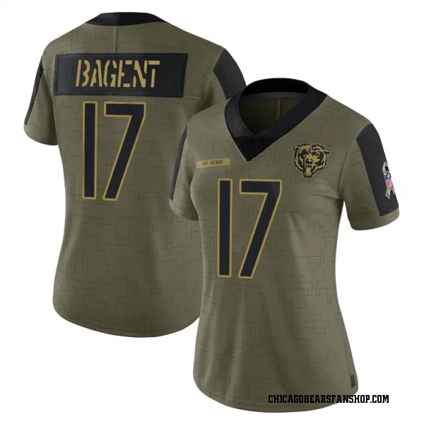 Women's Tyson Bagent Chicago Bears Limited Olive 2021 Salute To Service Jersey