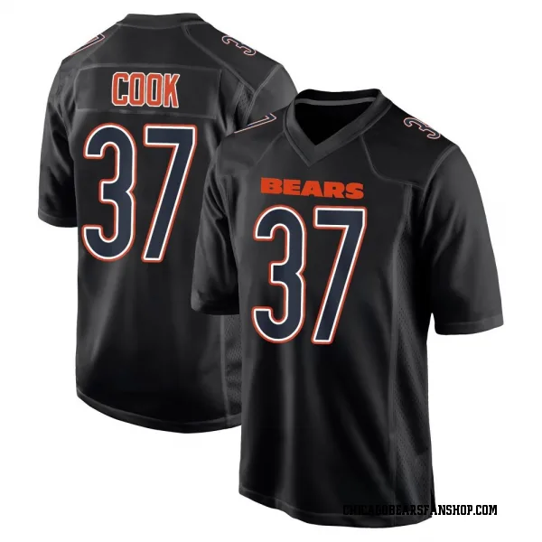 Youth Alex Cook Chicago Bears Game Black Carbon Fashion Jersey