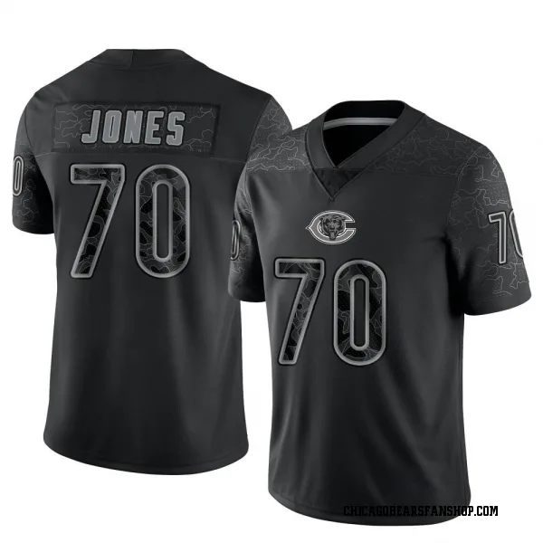 Youth Braxton Jones Chicago Bears Limited Black Reflective Jersey