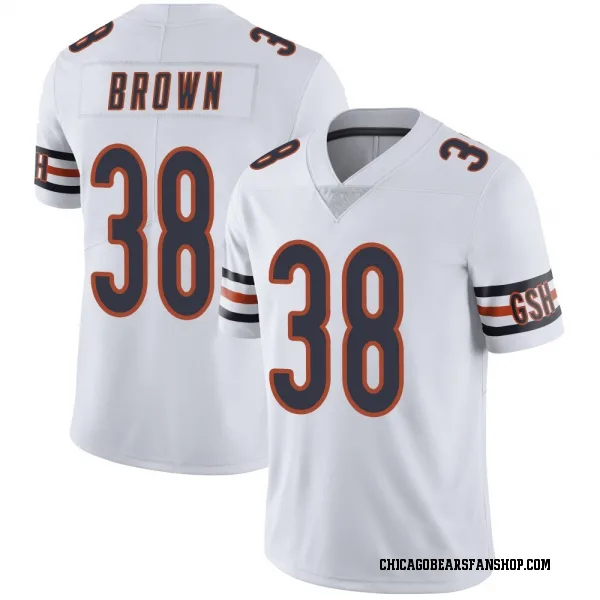 Youth Brittain Brown Chicago Bears Limited White Vapor Untouchable Jersey