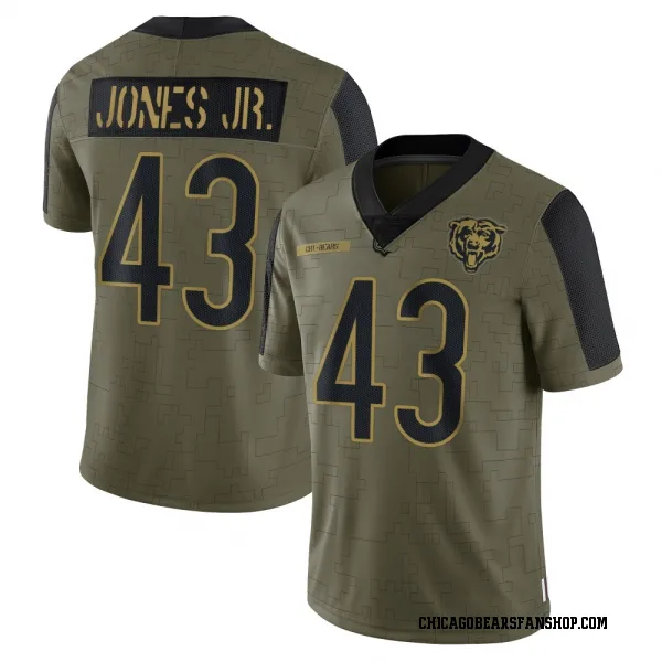 Youth Carl Jones Jr. Chicago Bears Limited Olive 2021 Salute To Service Jersey