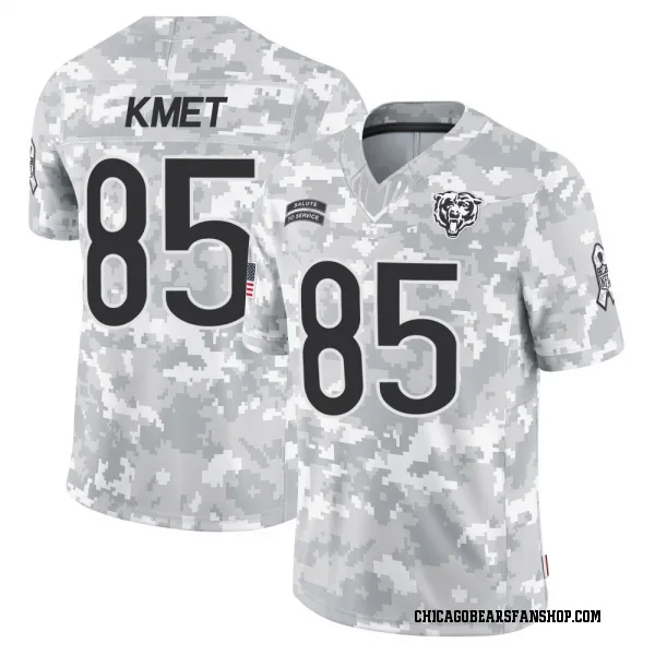 Youth Cole Kmet Chicago Bears Limited Arctic Camo 2024 Salute to Service Jersey