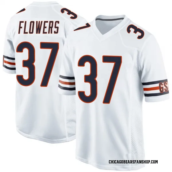 Youth Dallis Flowers Chicago Bears Game White Jersey