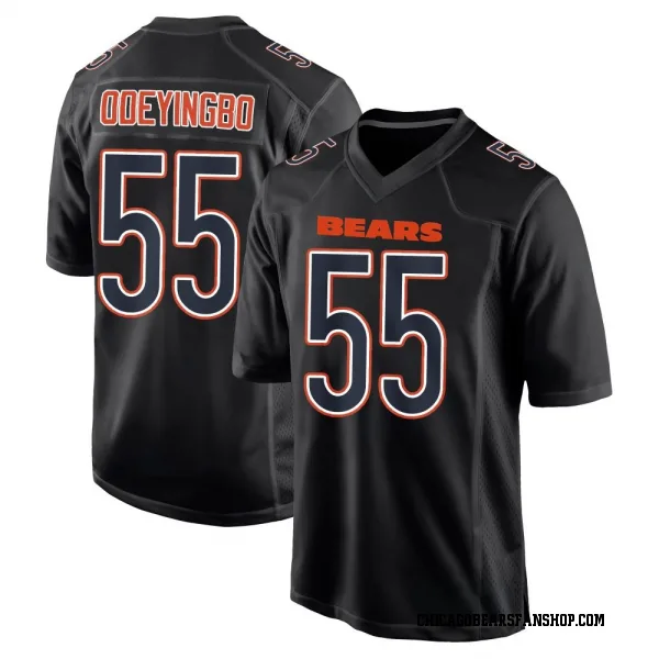 Youth Dayo Odeyingbo Chicago Bears Game Black Carbon Fashion Jersey