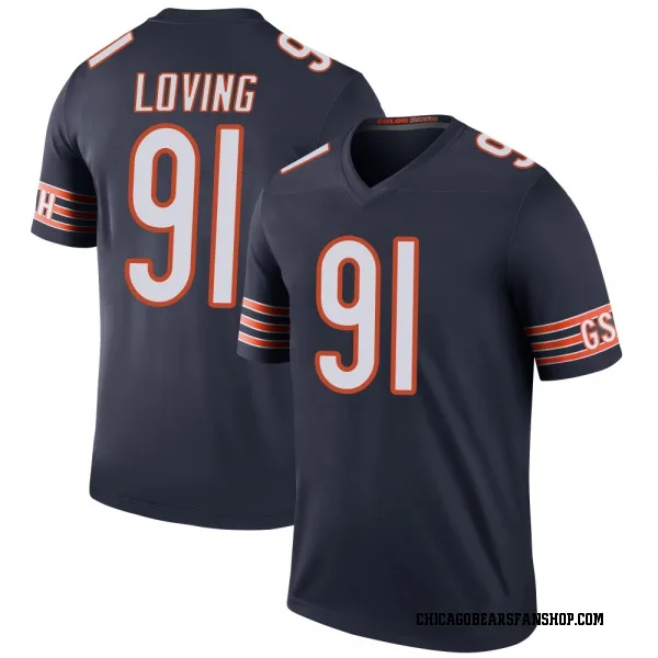 Youth Jayden Loving Chicago Bears Legend Navy Color Rush Jersey