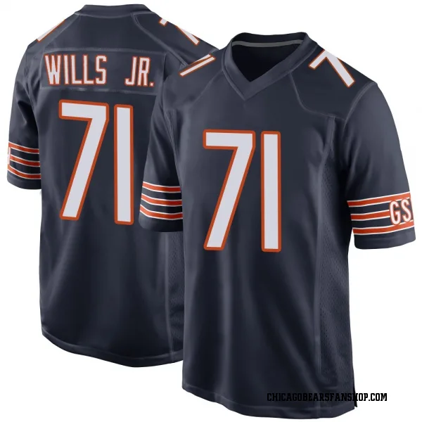 Youth Jedrick Wills Jr. Chicago Bears Game Navy Team Color Jersey