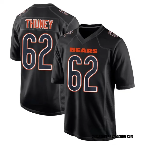 Youth Joe Thuney Chicago Bears Game Black Carbon Fashion Jersey
