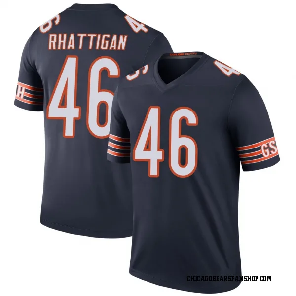 Youth Jon Rhattigan Chicago Bears Legend Navy Color Rush Jersey
