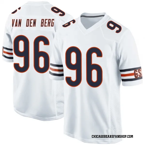 Youth Jordan van den Berg Chicago Bears Game White Jersey