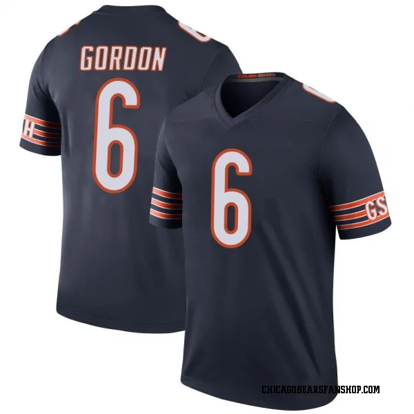 Youth Kyler Gordon Chicago Bears Legend Navy Color Rush Jersey