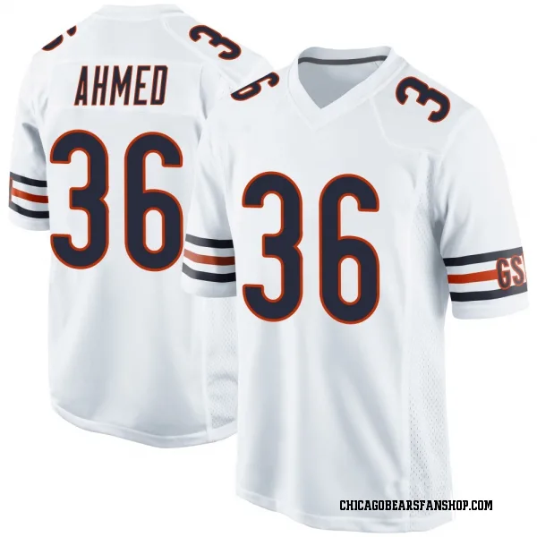 Youth Salvon Ahmed Chicago Bears Game White Jersey