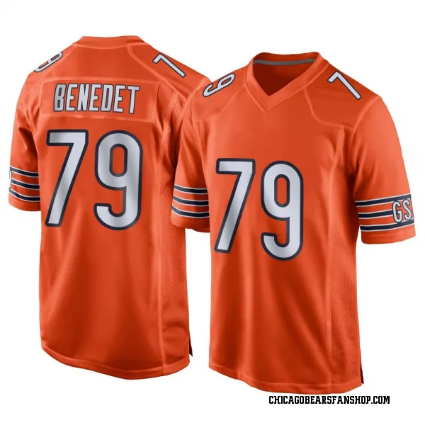 Youth Theo Benedet Chicago Bears Game Orange Alternate Jersey