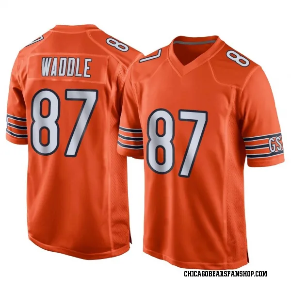 Youth Tom Waddle Chicago Bears Game Orange Alternate Jersey