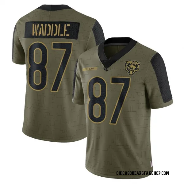 Youth Tom Waddle Chicago Bears Limited Olive 2021 Salute To Service Jersey