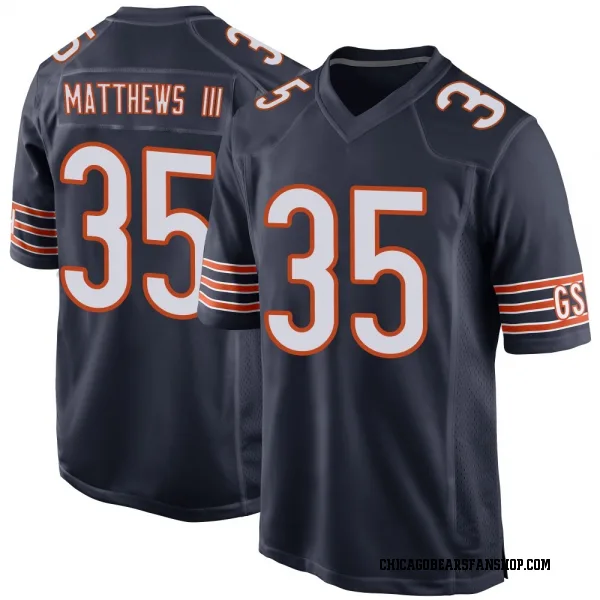 Youth Wayne Matthews III Chicago Bears Game Navy Team Color Jersey
