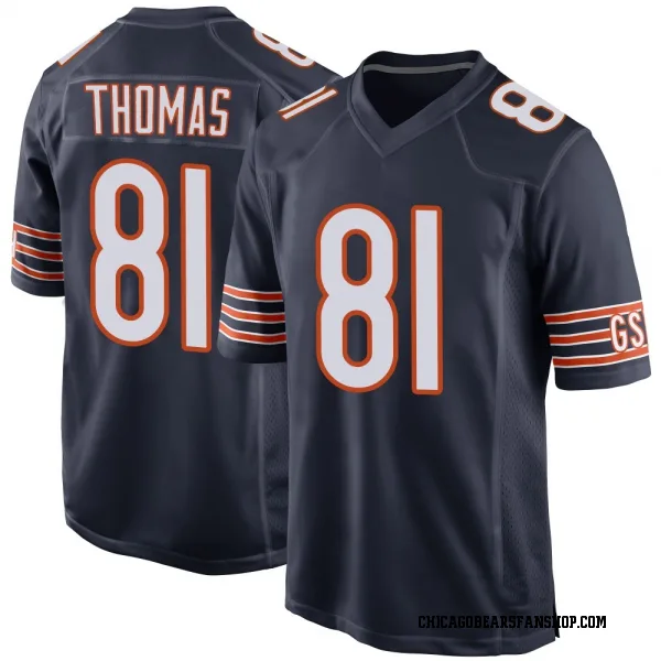 Youth Zavion Thomas Chicago Bears Game Navy Team Color Jersey